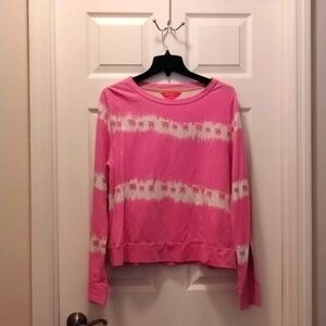 Lilly Pulitzer Pink & Gold Palm Tree Pull on Top 100% Cotton XL